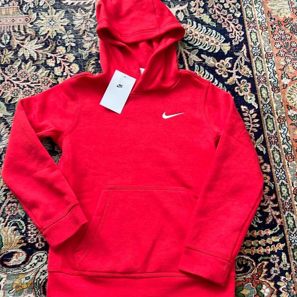 Red Nike Fleece hoodie